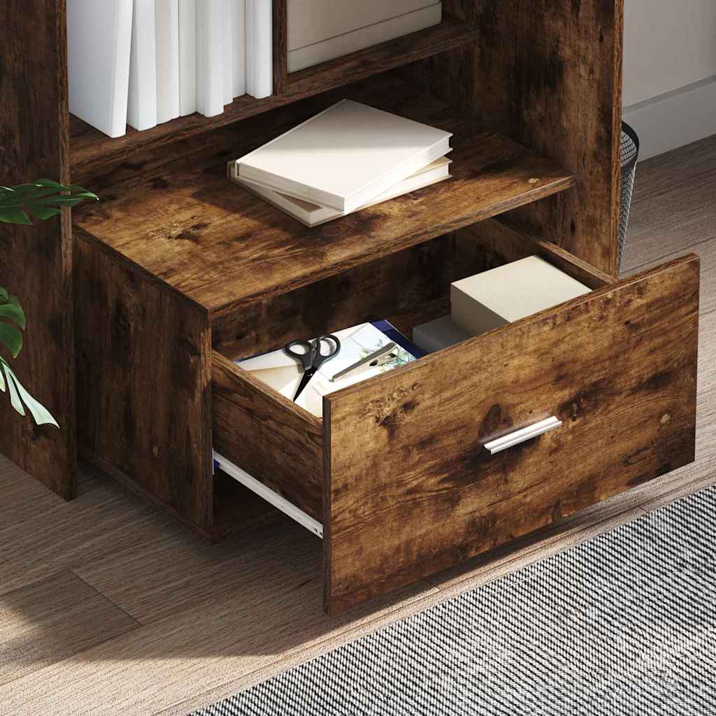 Bureau Chêne fumé Bois d'ingénierie 131,5 x 50 x 106,5 cm