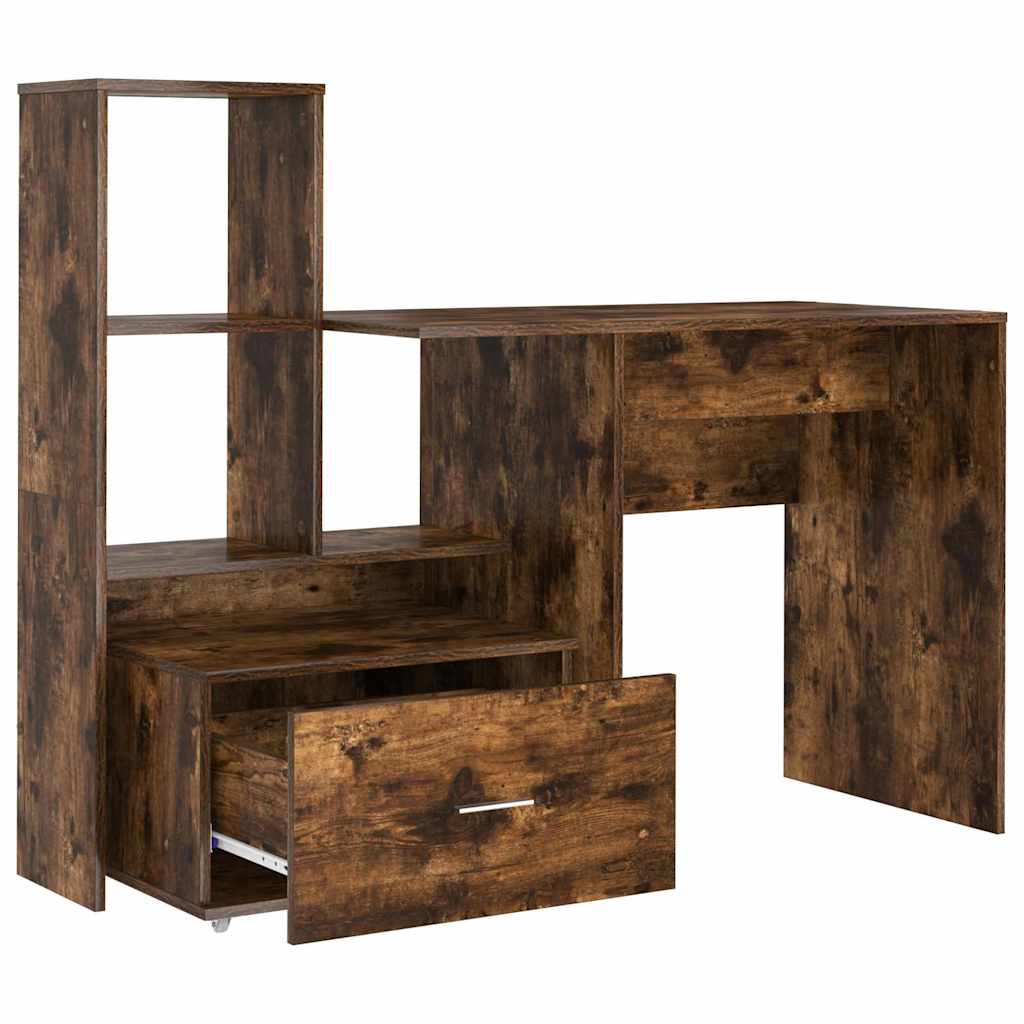 Bureau Chêne fumé 131,5 x 50 x 106,5 cm Bois d'ingénierie - XIOS