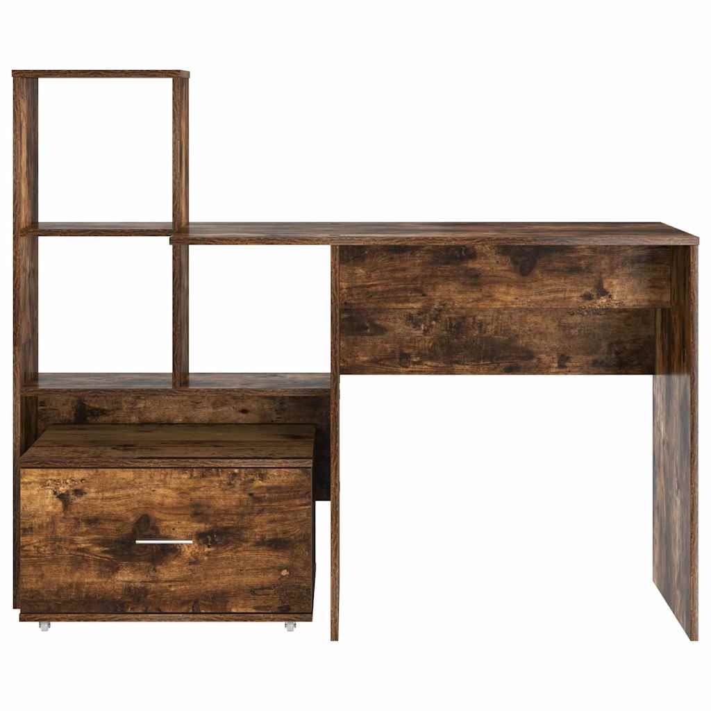 Bureau Chêne fumé 131,5 x 50 x 106,5 cm Bois d'ingénierie - XIOS