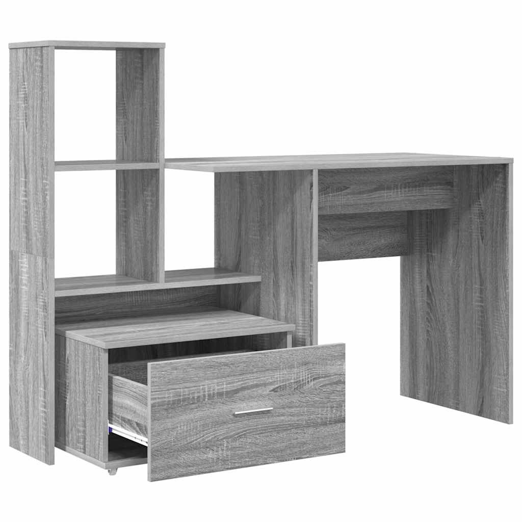 Bureau Gris Sonoma 131,5 x 50 x 106,5 cm Bois d'ingénierie - XIOS