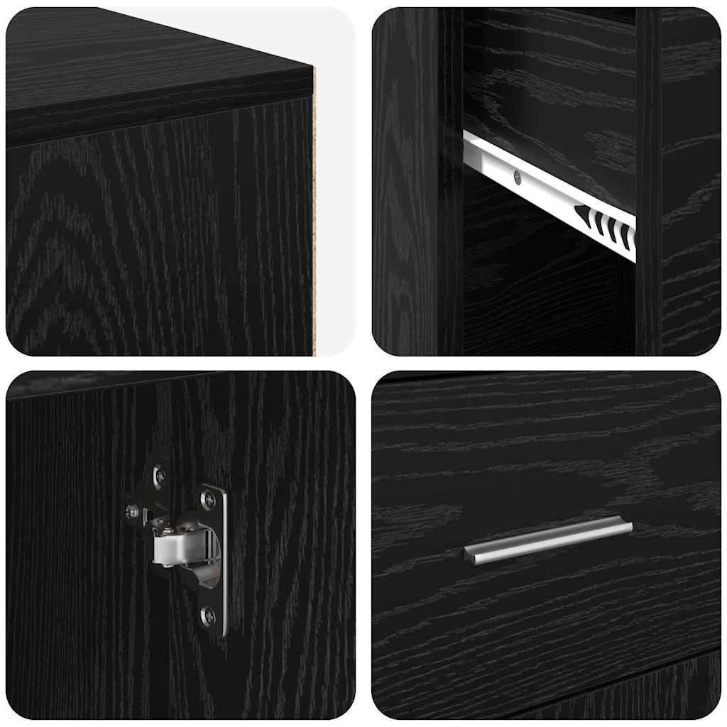 Bureau d'angle avec tiroir Chêne noir 102 x 88 x 75 cm