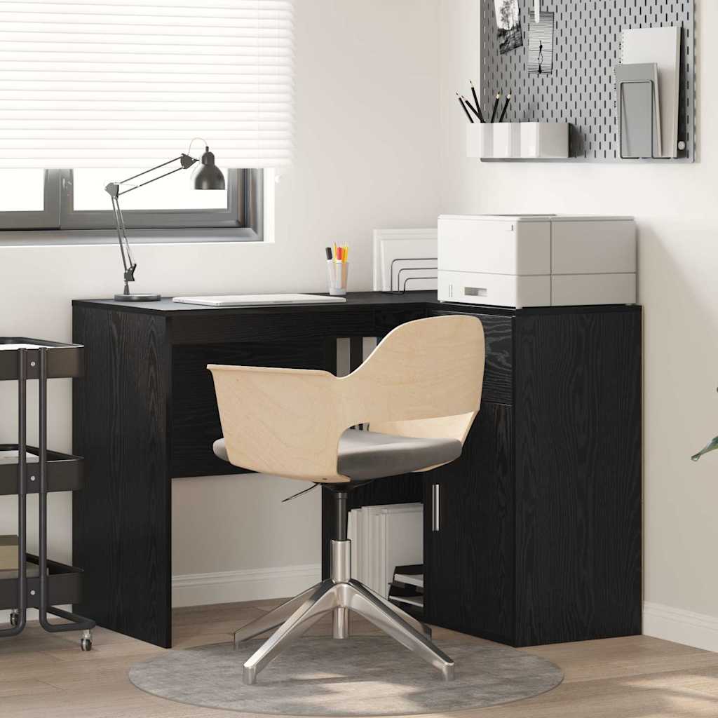 Bureau d'angle avec tiroir Chêne noir 102 x 88 x 75 cm