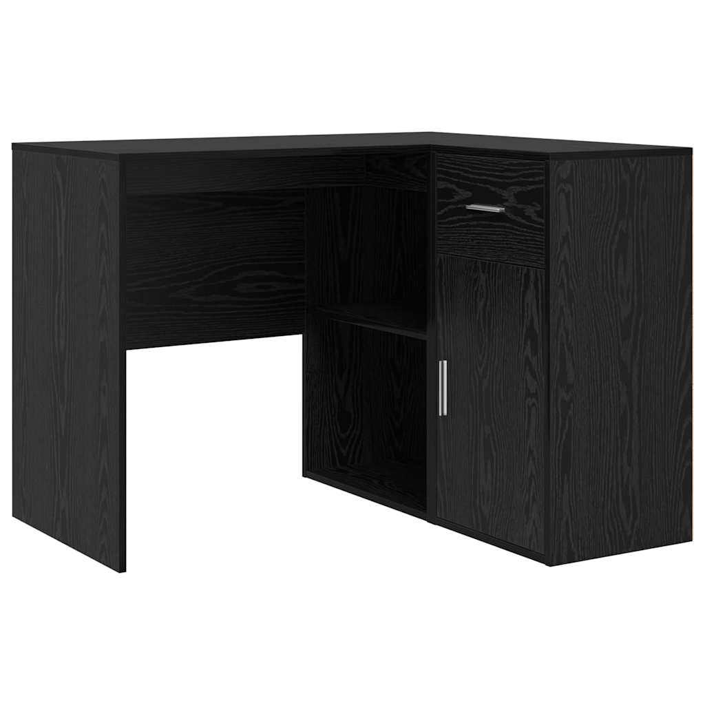 Bureau d'angle avec tiroir Chêne noir 102 x 88 x 75 cm