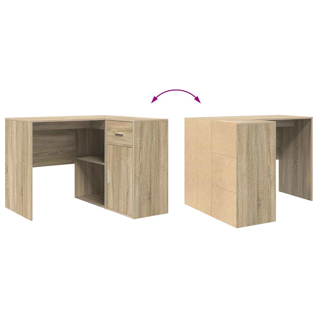 Bureau d'angle avec tiroir Chêne Sonoma 102 x 88 x 75 cm - XIOS