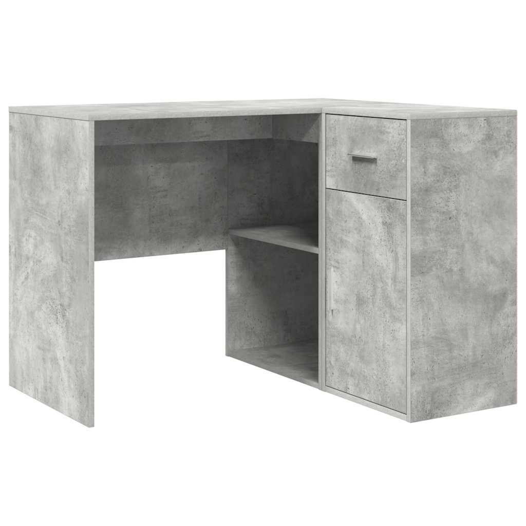 Bureau d'angle avec tiroir Gris béton 102 x 88 x 75 cm