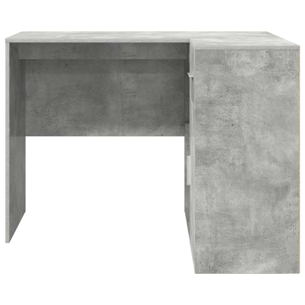 Bureau d'angle avec tiroir Gris béton 102 x 88 x 75 cm