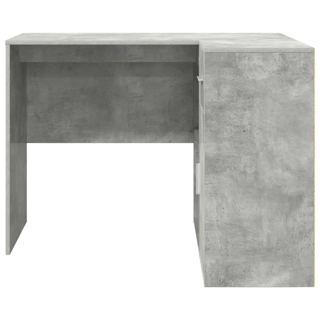 Bureau d’angle avec tiroir Gris béton 102 x 88 x 75 cm - XIOS