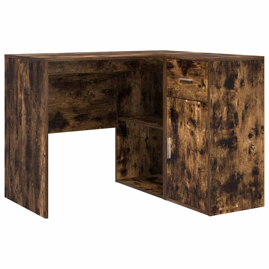 Bureau d'angle avec tiroir Chêne fumé 102 x 88 x 75 cm