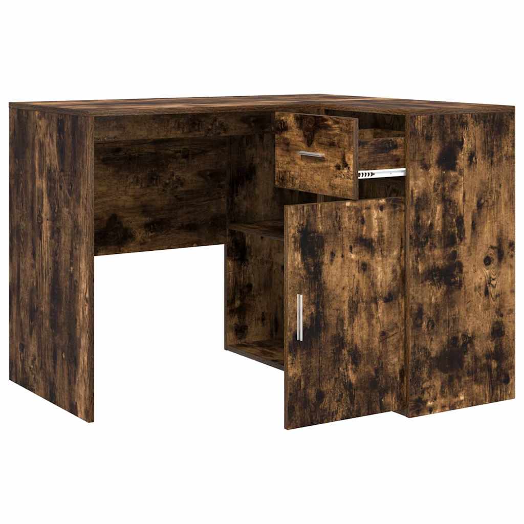 Bureau d'angle avec tiroir Chêne fumé 102 x 88 x 75 cm