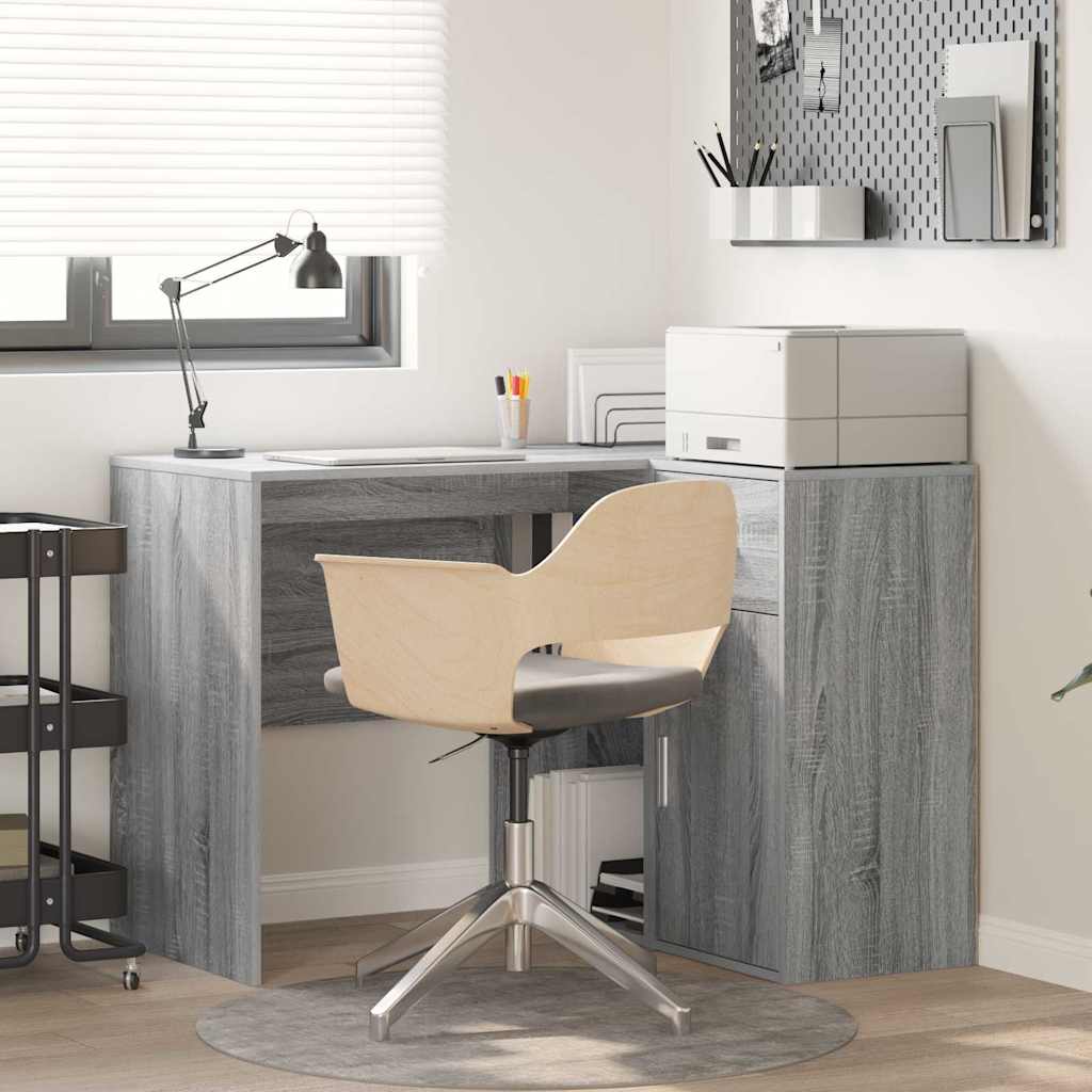 Bureau d'angle avec tiroir Gris Sonoma 102 x 88 x 75 cm