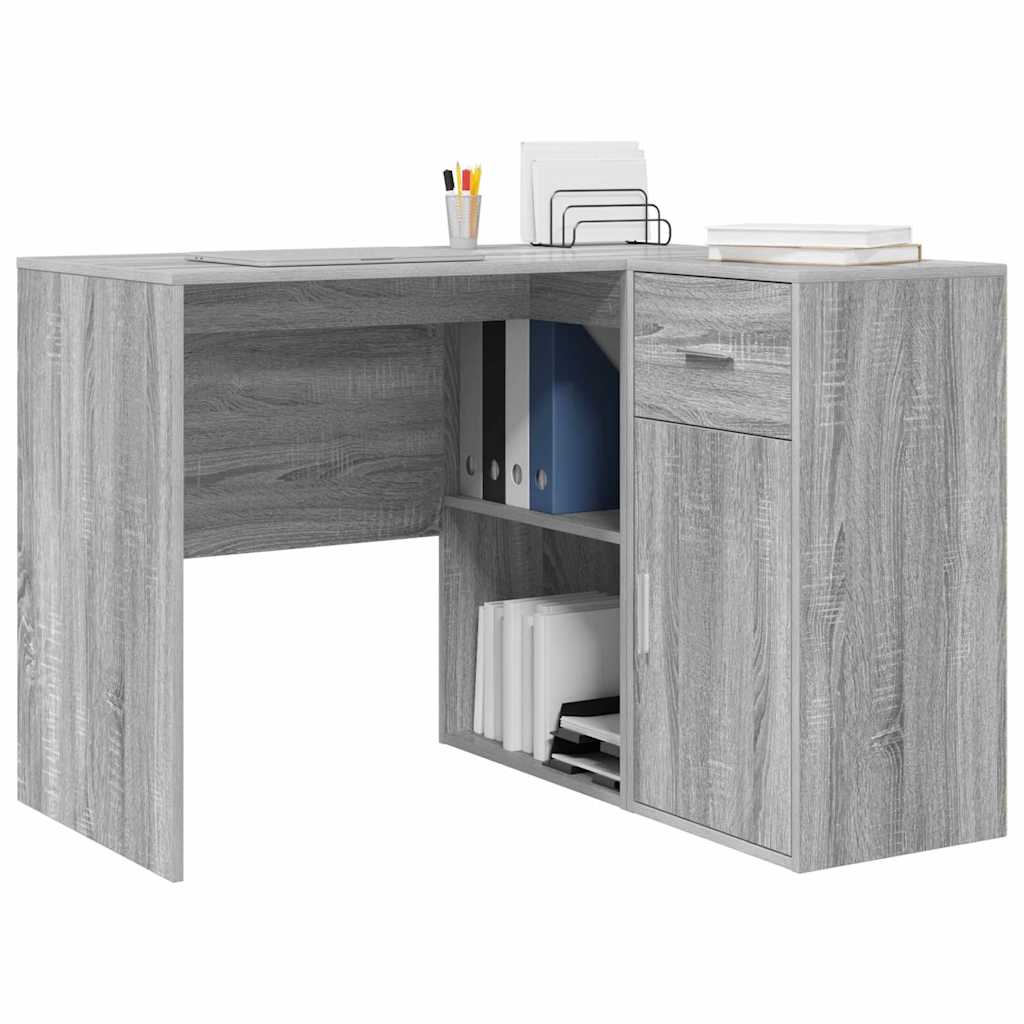 Bureau d'angle avec tiroir Gris Sonoma 102 x 88 x 75 cm
