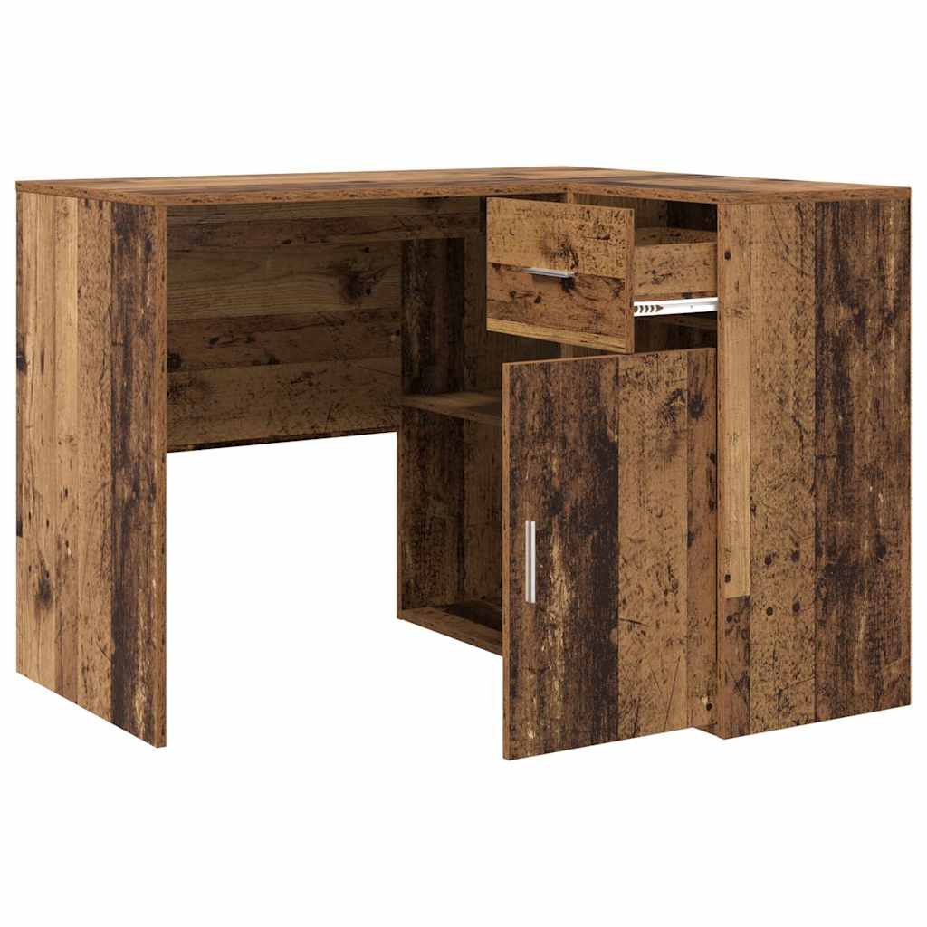 Bureau d'angle avec tiroir Bois ancien 102 x 88 x 75 cm