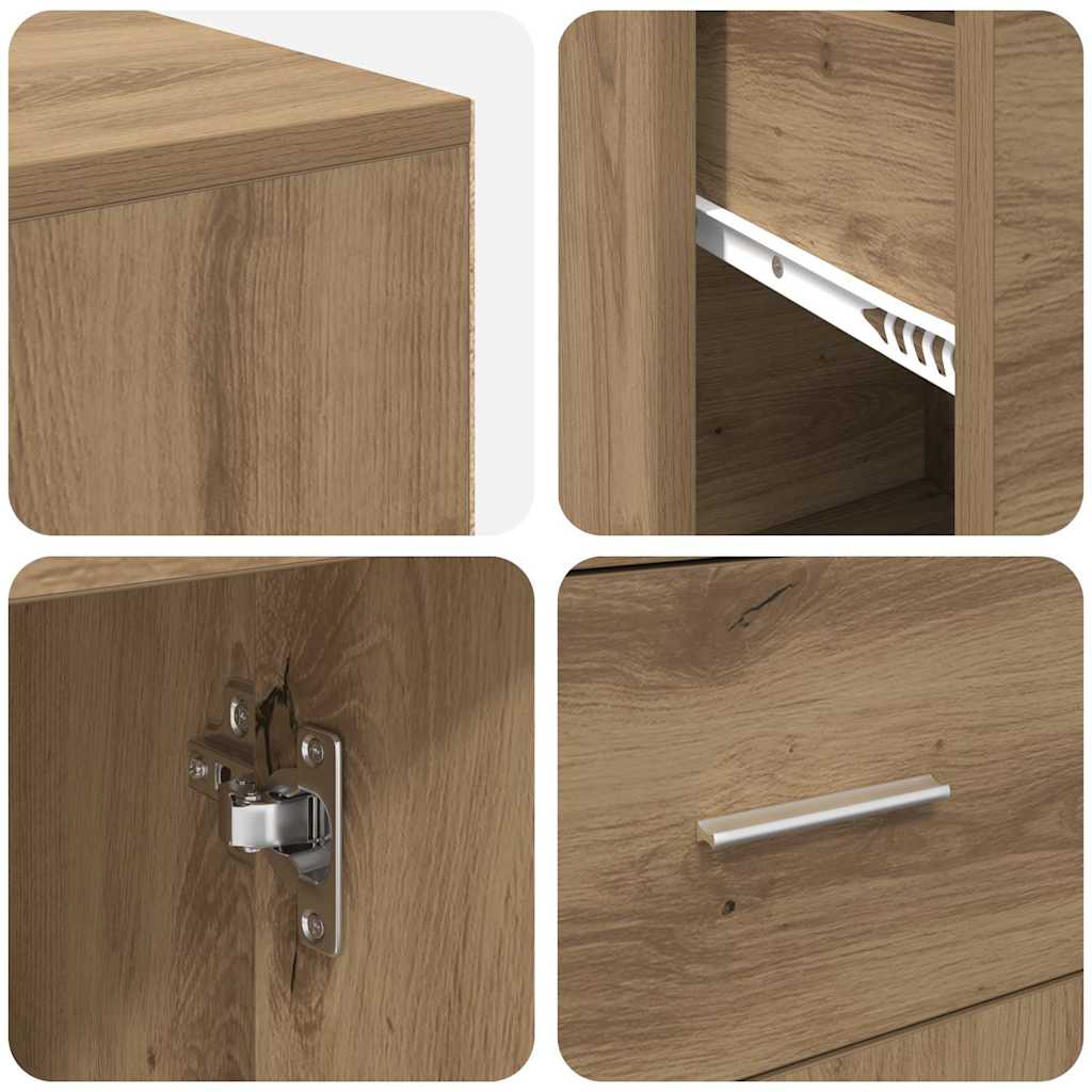 Bureau d'angle avec tiroir chêne artisanal 102 x 50 x 75 cm - XIOS