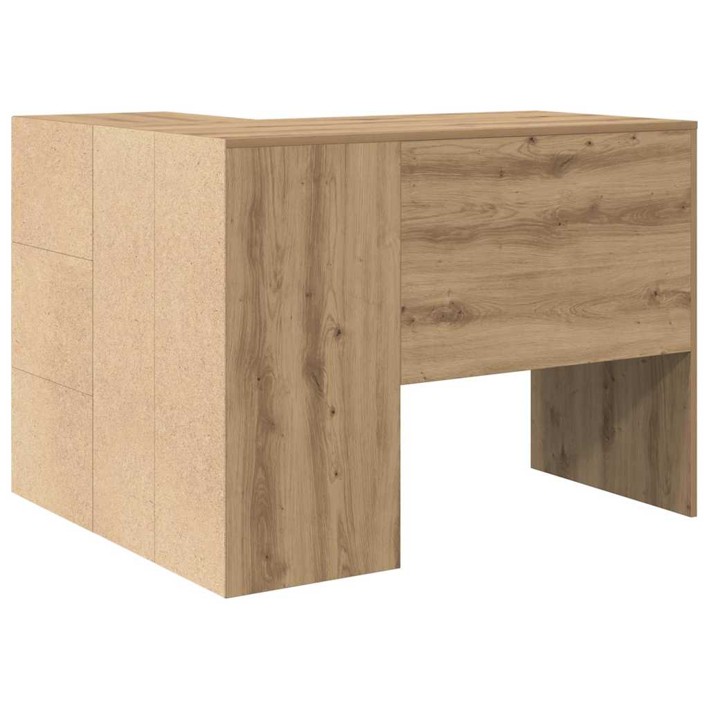 Bureau d'angle avec tiroir Chêne artisanal 102 x 88 x 75 cm