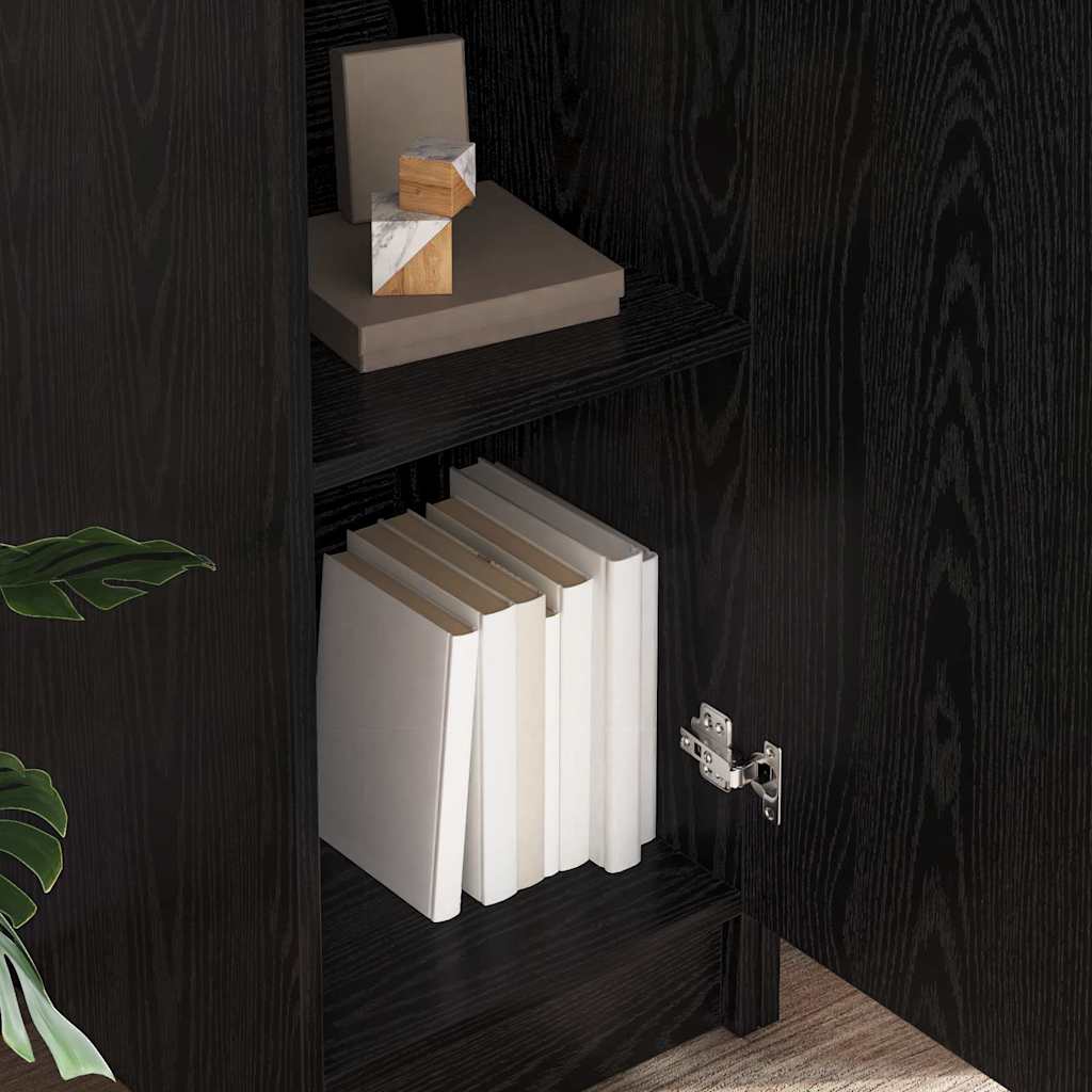 Bureau avec rangement 2 pcs Chêne noir 78.5 x 37 x 154.5 cm - XIOS