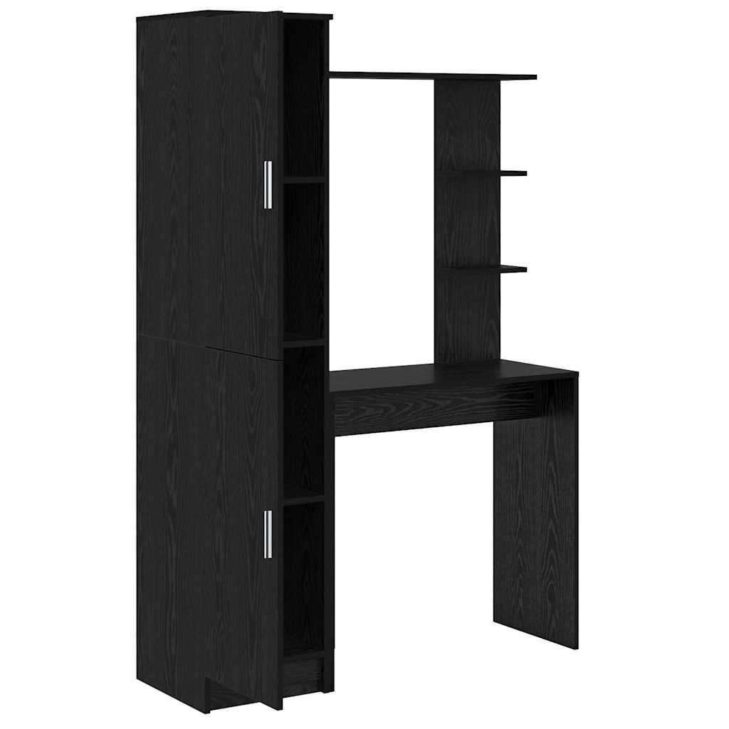 Bureau avec rangement 2 pcs Chêne noir 78.5 x 37 x 154.5 cm - XIOS