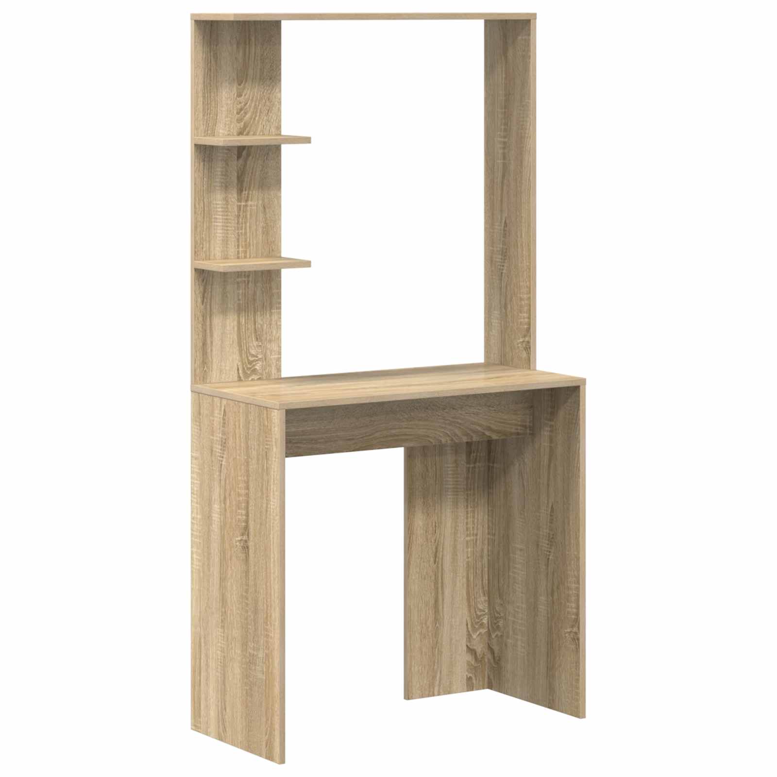 Bureau avec étagère avec stockage 2 pièces Chêne Sonoma