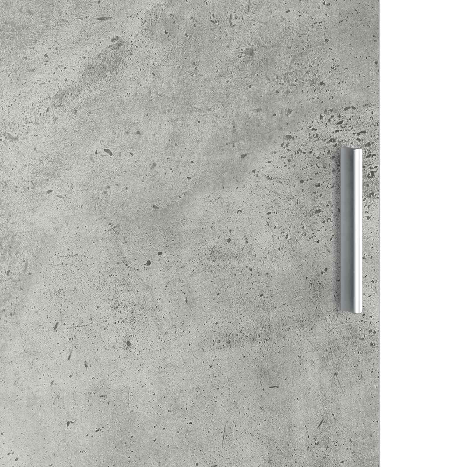 Bureau avec étagère avec stockage 2 pièces Gris béton