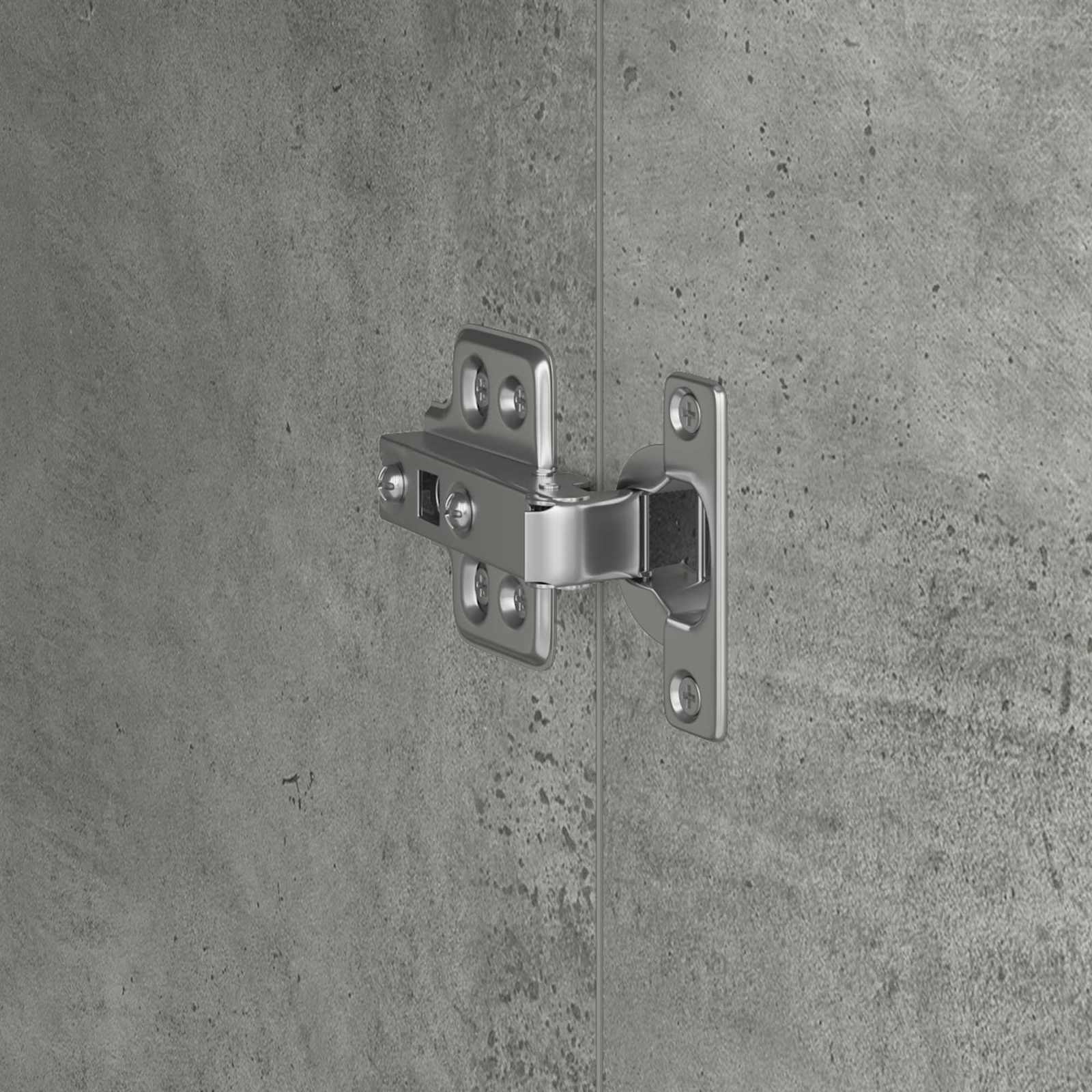 Bureau avec étagère avec stockage 2 pièces Gris béton