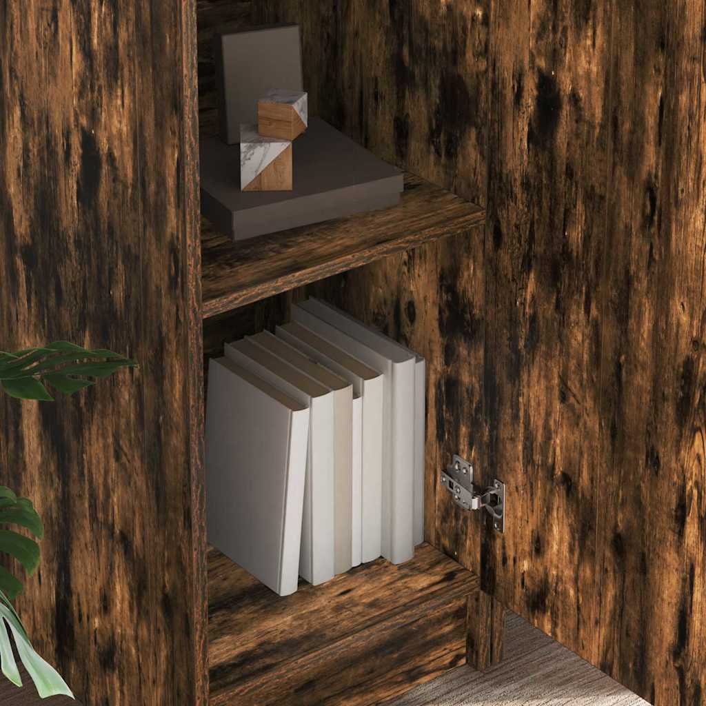 Bureau avec rangement 2 pcs Chêne fumé 78.5 x 37 x 154.5 cm - XIOS