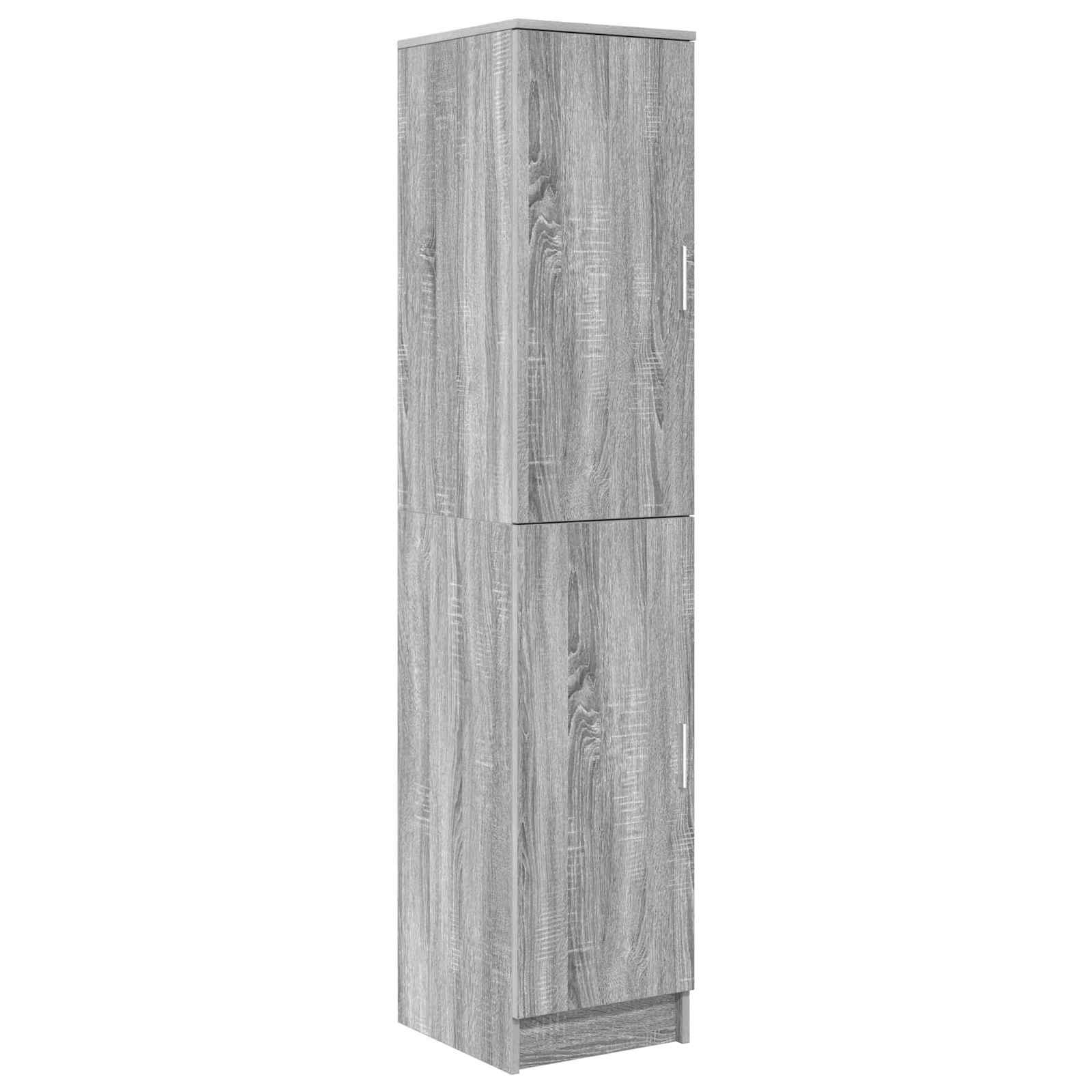 Bureau avec étagère avec stockage 2 pièces Gris Sonoma