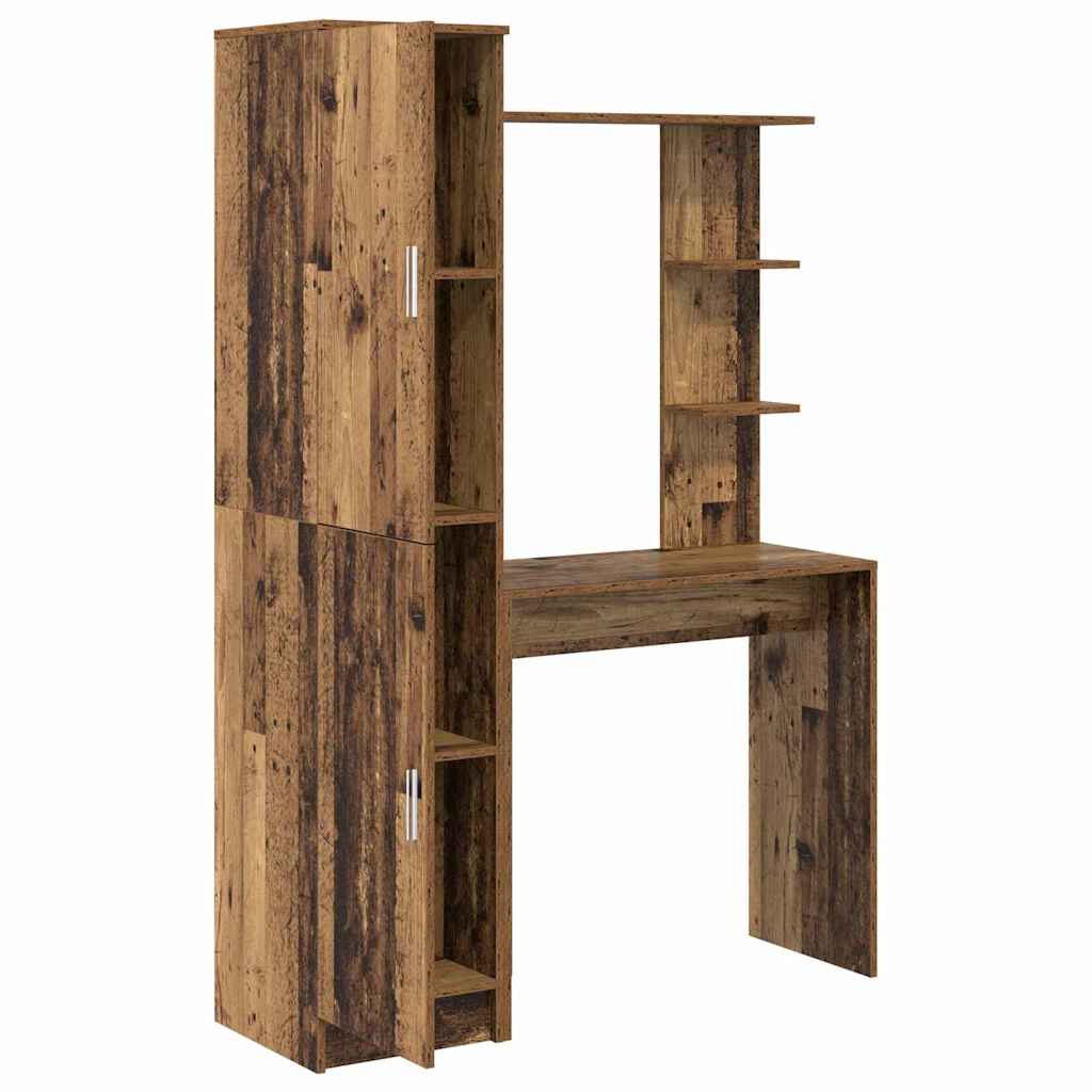Bureau avec rangement 2 pcs Bois Ancien 78.5 x 37 x 154.5 cm - XIOS
