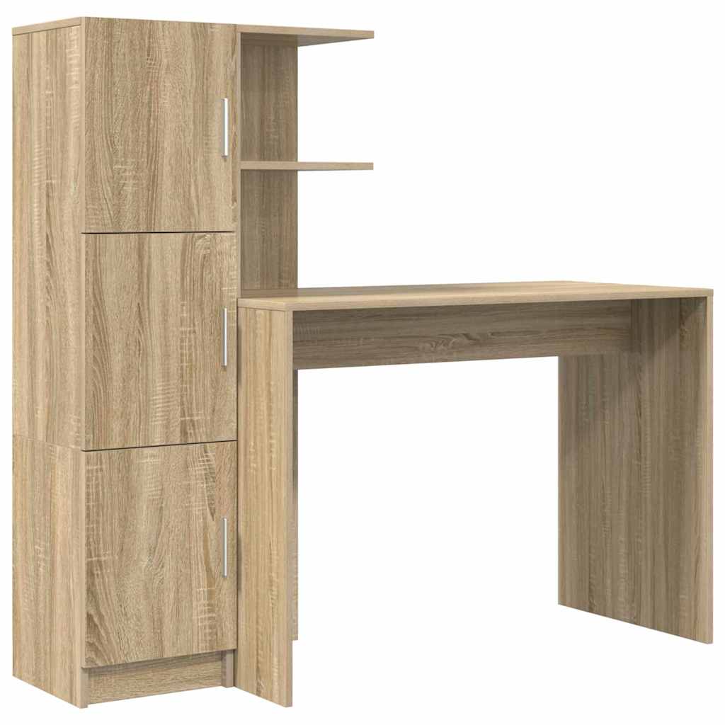 Bureau avec rangement 2 pcs Chêne Sonoma 102 x 50 x 124 cm - XIOS