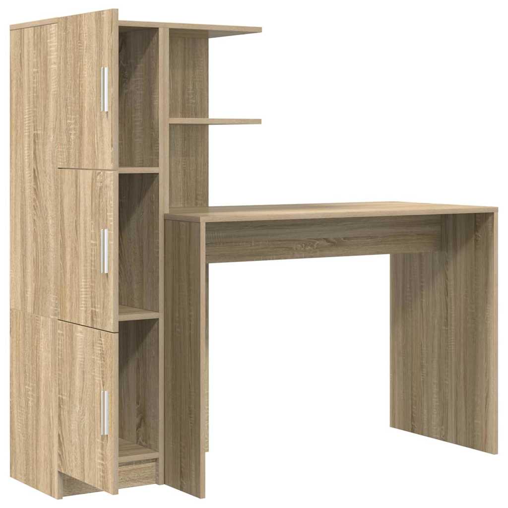 Bureau avec rangement 2 pcs Chêne Sonoma 102 x 50 x 124 cm - XIOS
