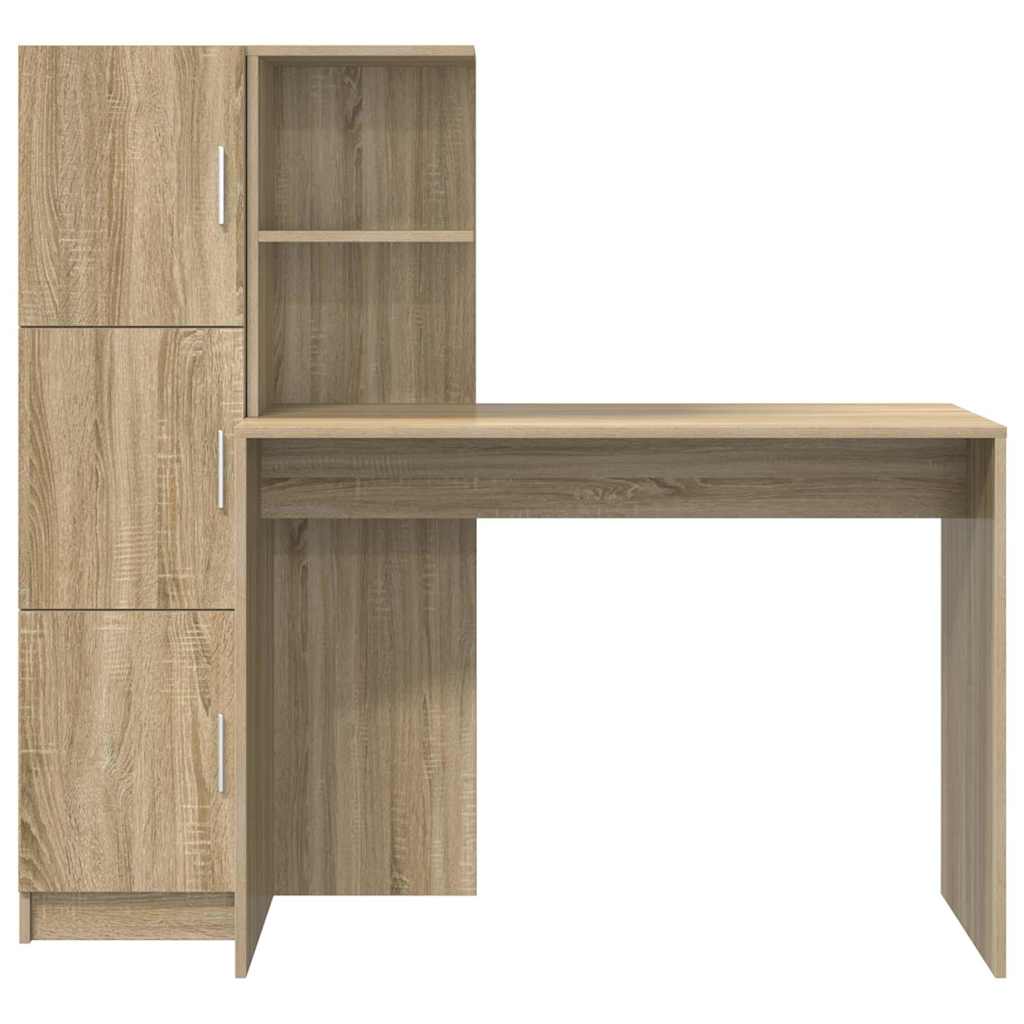 Bureau avec rangement 2 pcs Chêne Sonoma 102 x 50 x 124 cm - XIOS