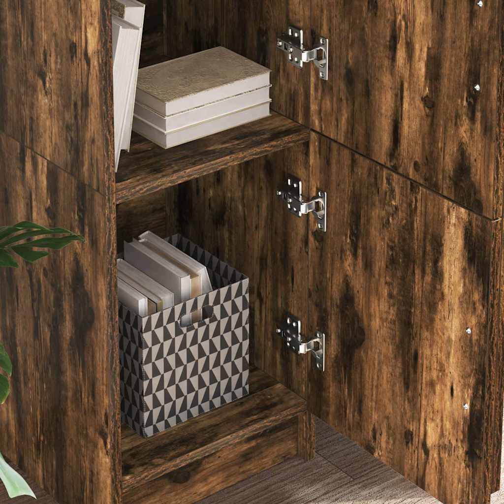 Bureau avec rangement 2 pcs Chêne fumé 102 x 50 x 124 cm - XIOS