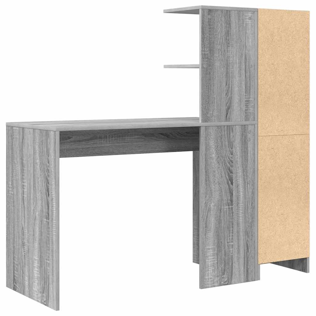 Bureau avec rangement 2 pcs Sonoma gris 102 x 50 x 124 cm - XIOS