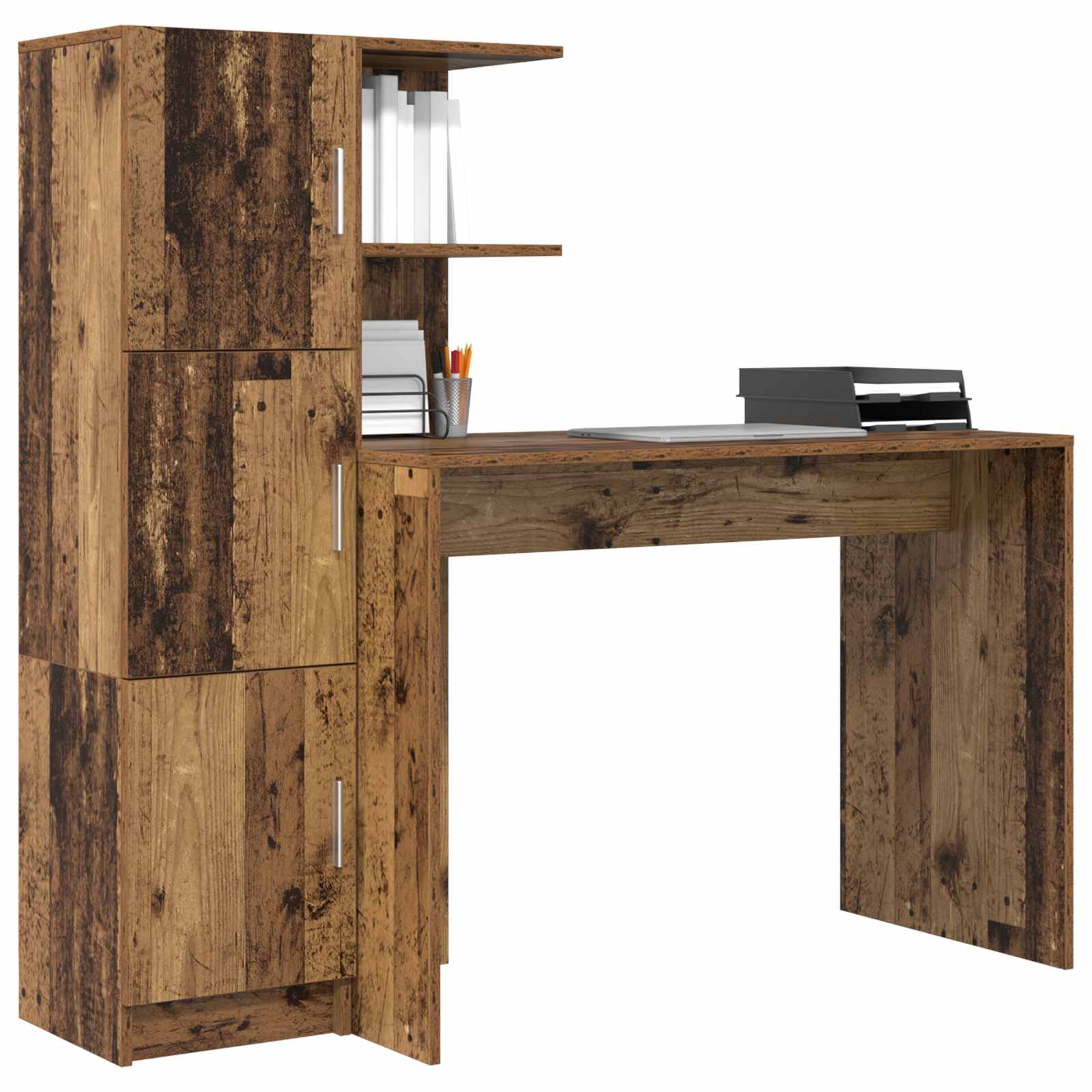 Bureau Bois ancien 133,5 x 50 x 124 cm 2 pc