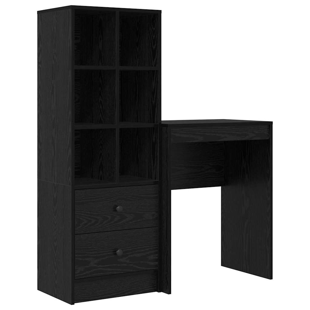 Bureau avec rangement 2 pcs Chêne noir 45,5 x 34 x 127 cm - XIOS