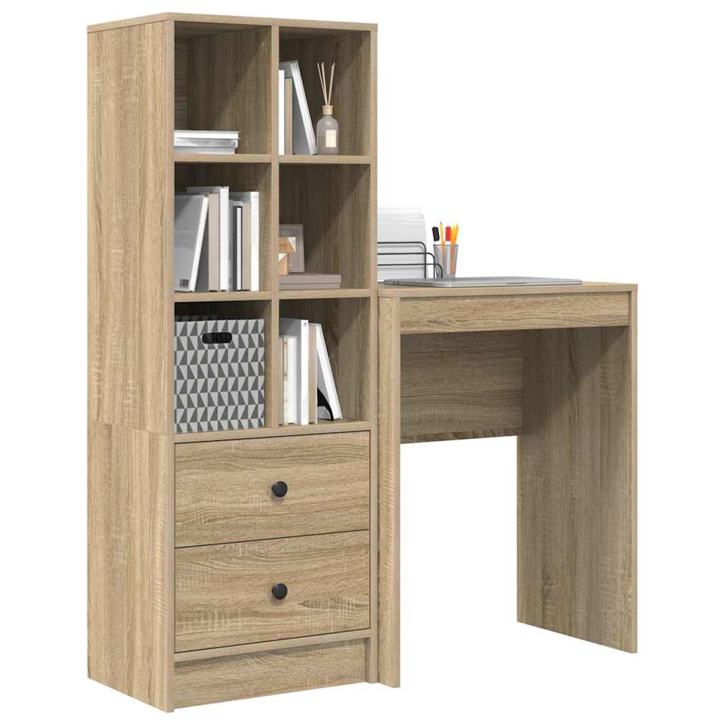Bureau avec rangement 2 pcs Chêne Sonoma 45,5 x 34 x 127 cm - XIOS