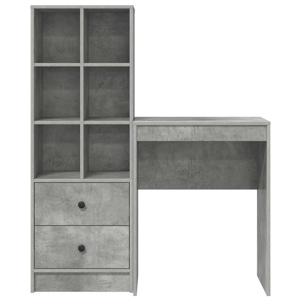 Bureau avec tiroir 2 pcs Gris béton - XIOS