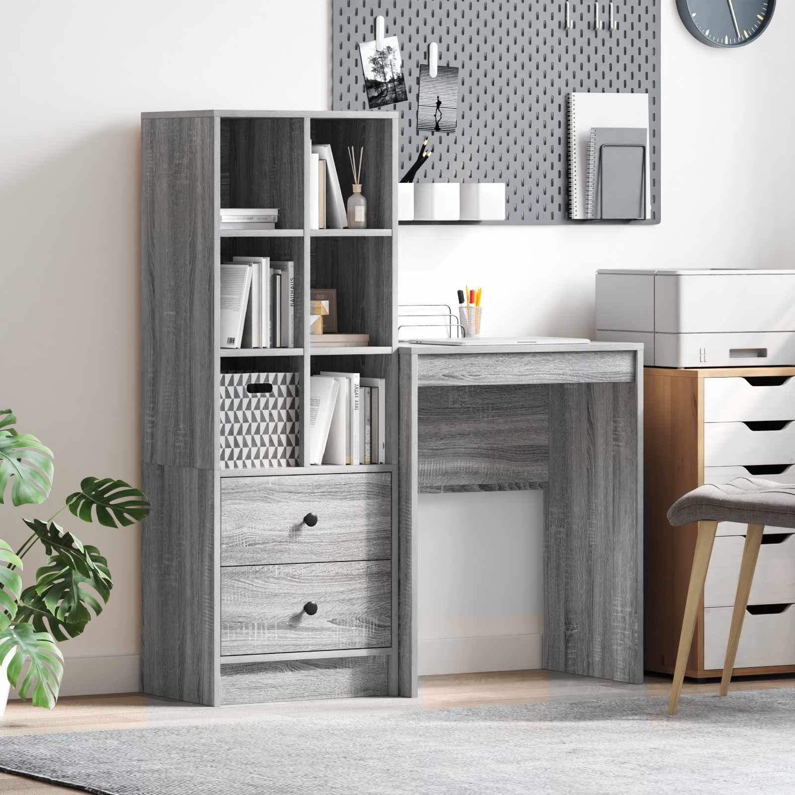 Bureau Gris Sonoma 105,5 x 34 x 127 cm 2 pc - XIOS