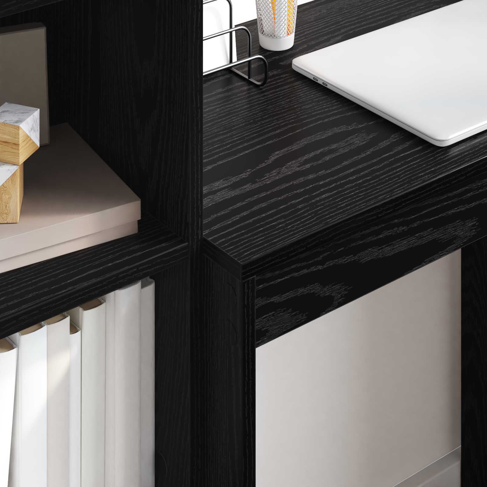 Bureau Chêne noir 115,5 x 40 x 127 cm 2 pc