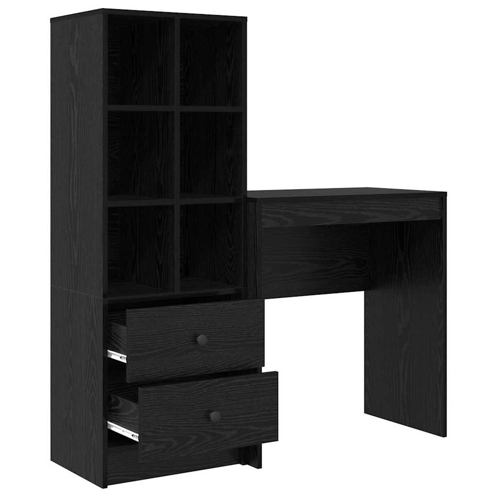 Bureau avec tiroir 2 pcs Chêne noir - XIOS