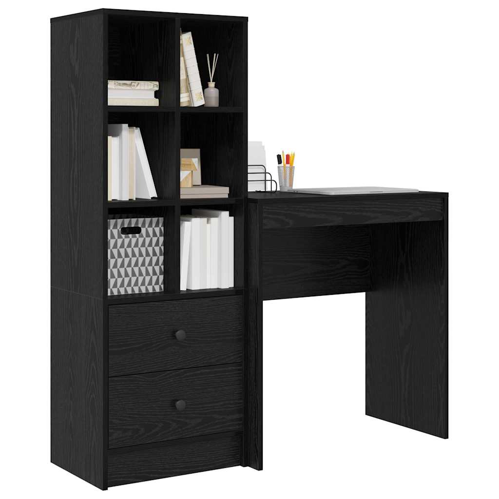 Bureau avec tiroir 2 pcs Chêne noir - XIOS