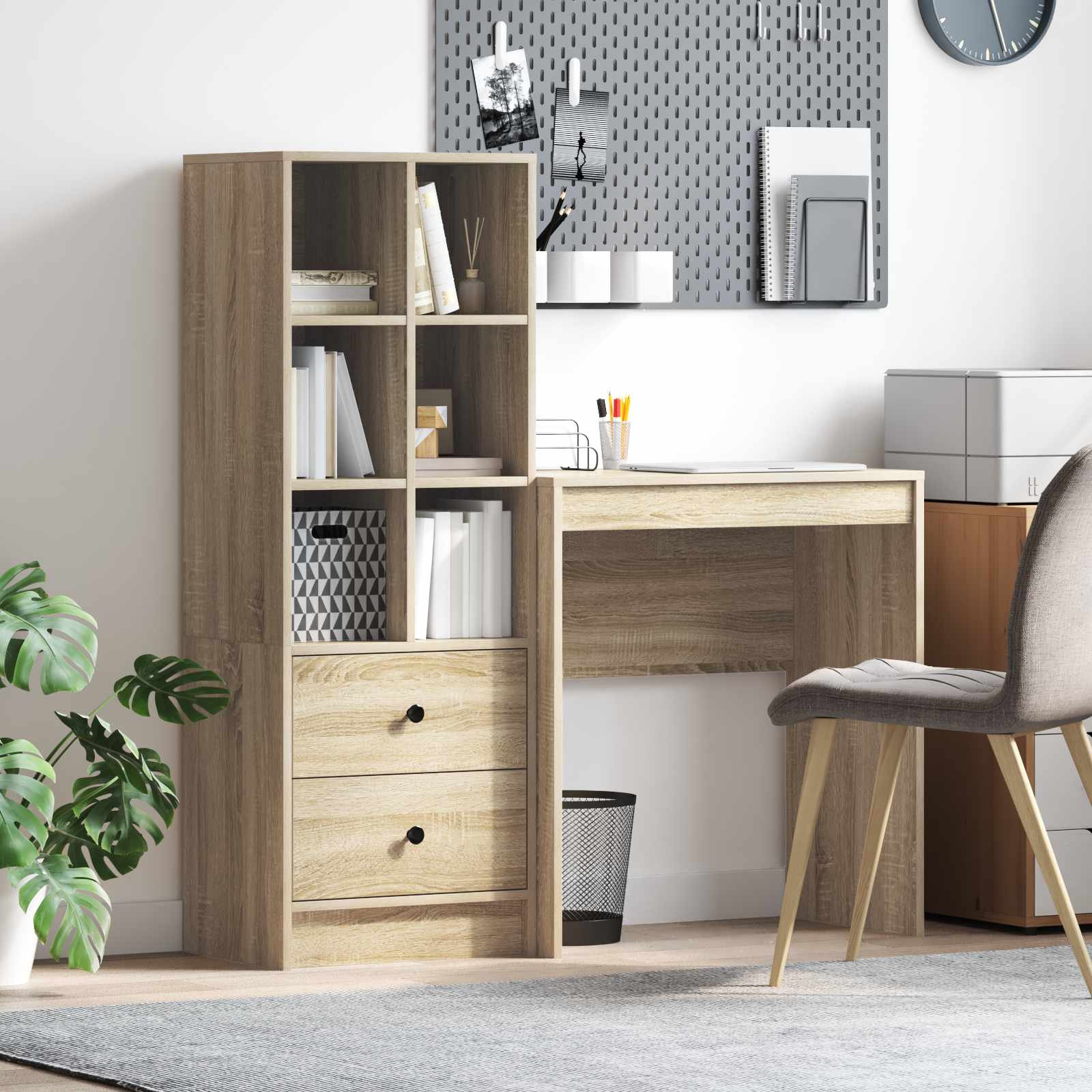 Bureau Chêne Sonoma 115,5 x 40 x 127 cm 2 pc - XIOS
