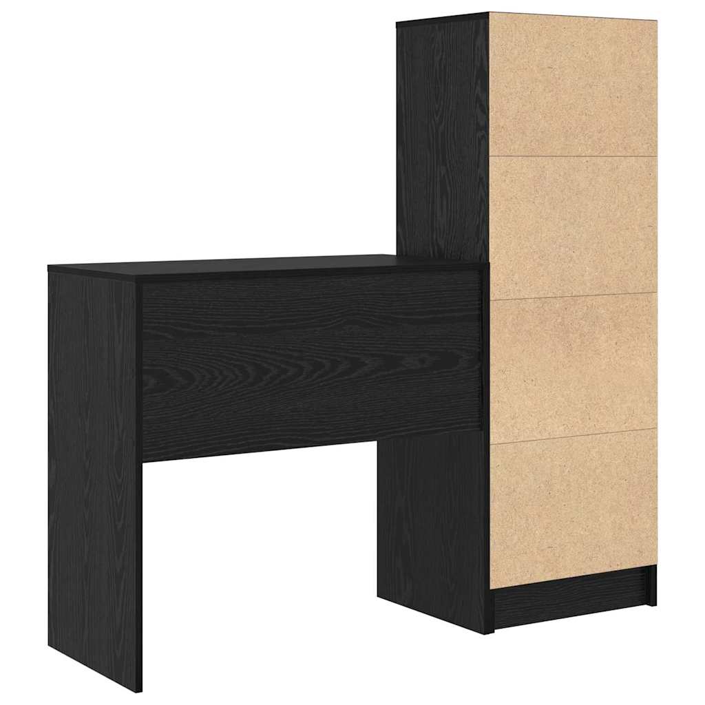 Bureau avec rangement 2 pcs Chêne noir 80 x 40 x 76 cm - XIOS