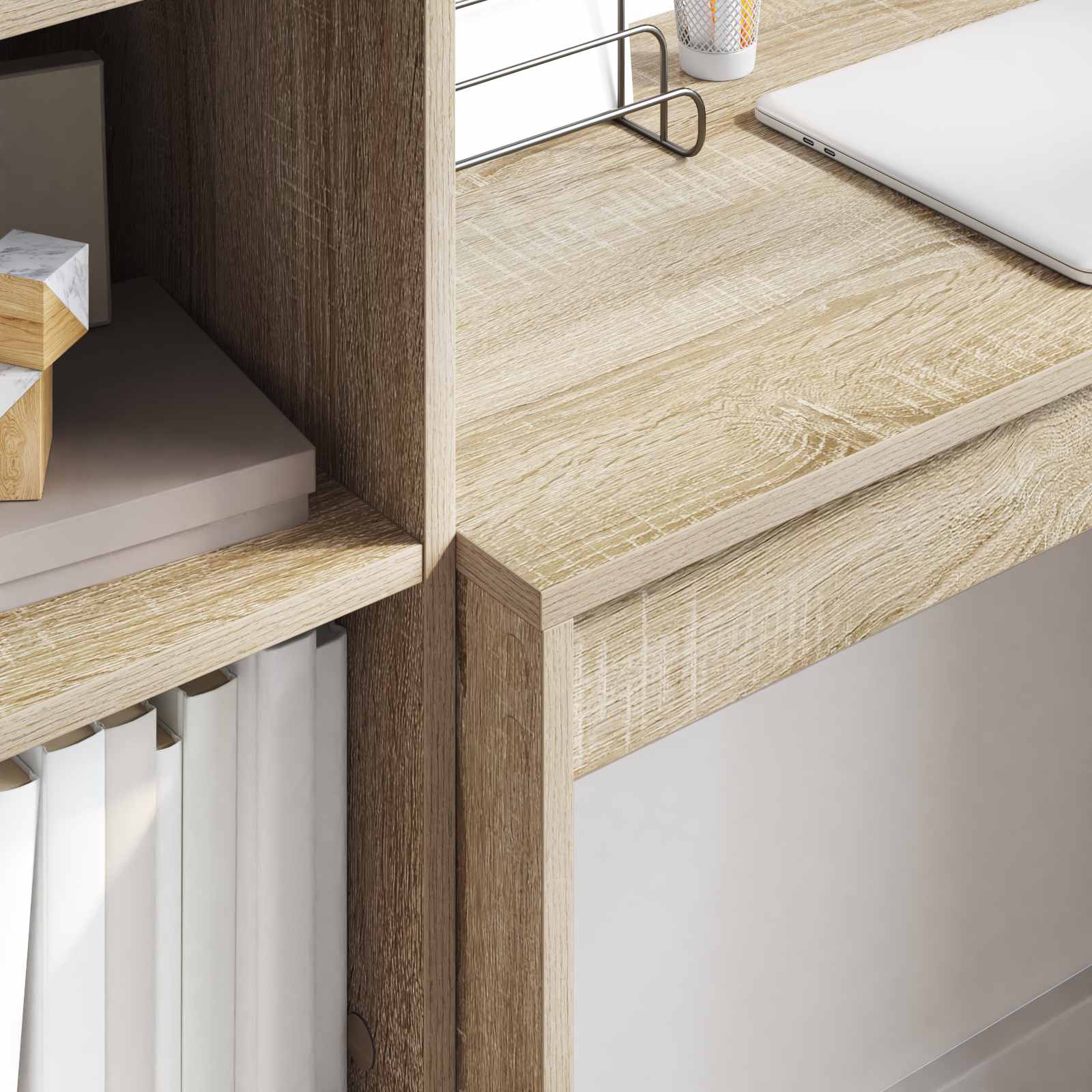 Bureau Chêne Sonoma 125,5 x 40 x 127 cm 2 pc