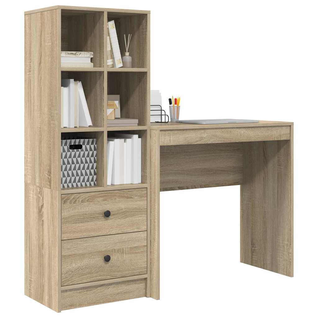 Bureau avec rangement 2 pcs Chêne Sonoma 80 x 40 x 76 cm - XIOS
