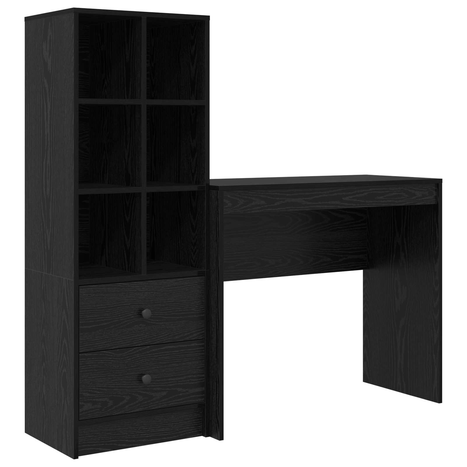 Bureau Chêne noir 135,5 x 40 x 127 cm 2 pc - XIOS
