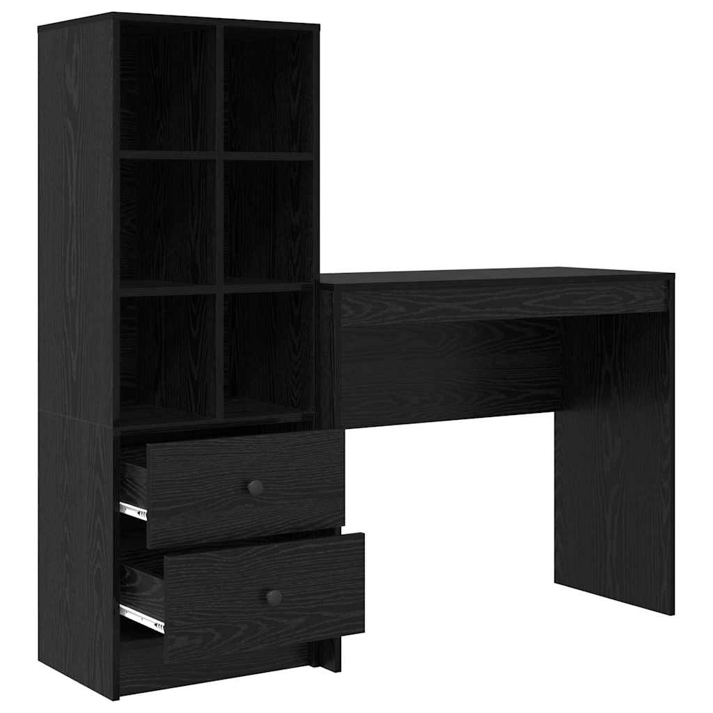 Bureau avec rangement 2 pcs Chêne noir 90 x 40 x 76 cm - XIOS