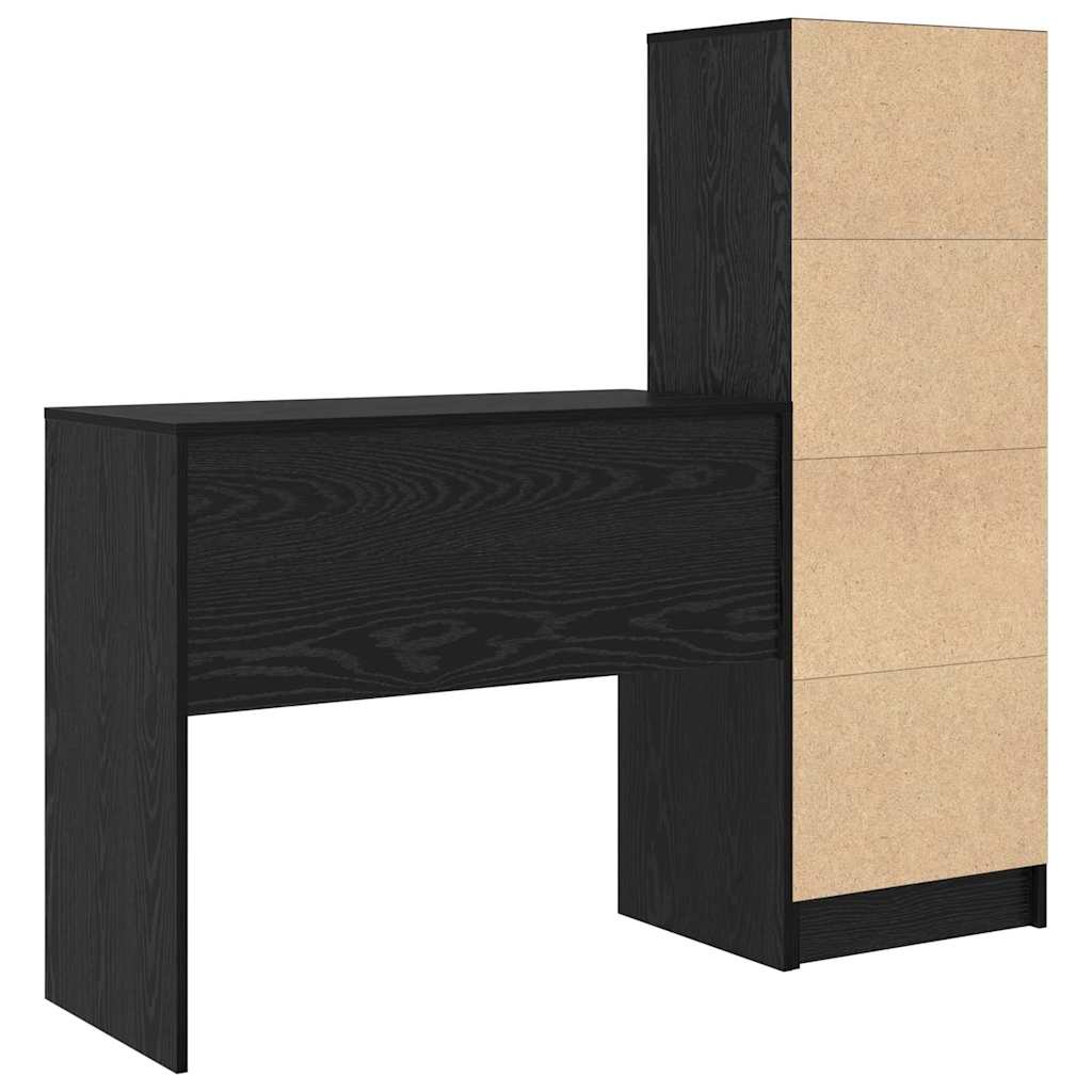 Bureau avec rangement 2 pcs Chêne noir 90 x 40 x 76 cm - XIOS