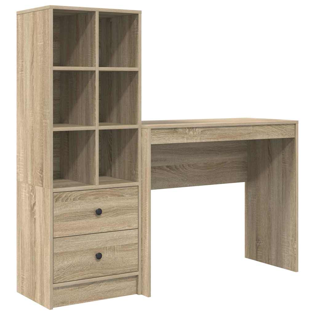 Bureau avec rangement 2 pcs Chêne Sonoma 90 x 40 x 76 cm - XIOS
