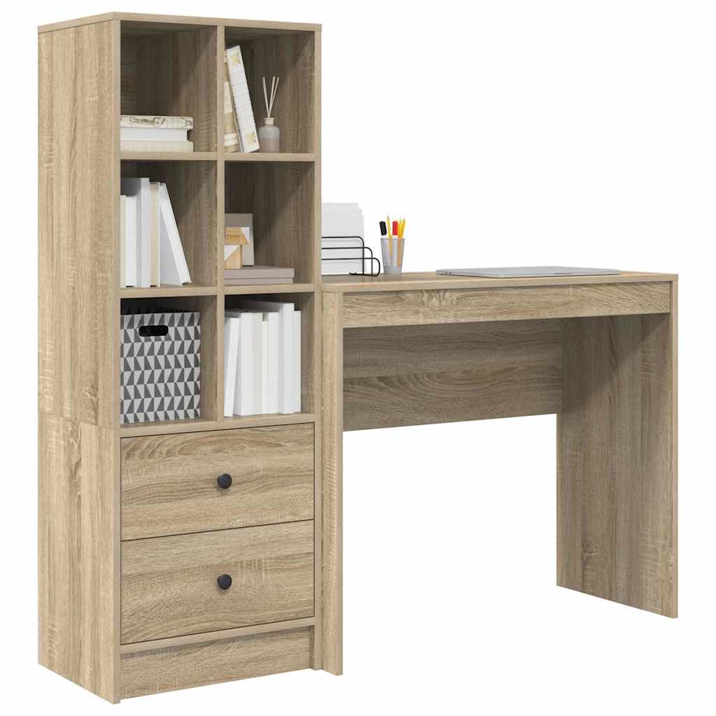 Bureau avec rangement 2 pcs Chêne Sonoma 90 x 40 x 76 cm - XIOS