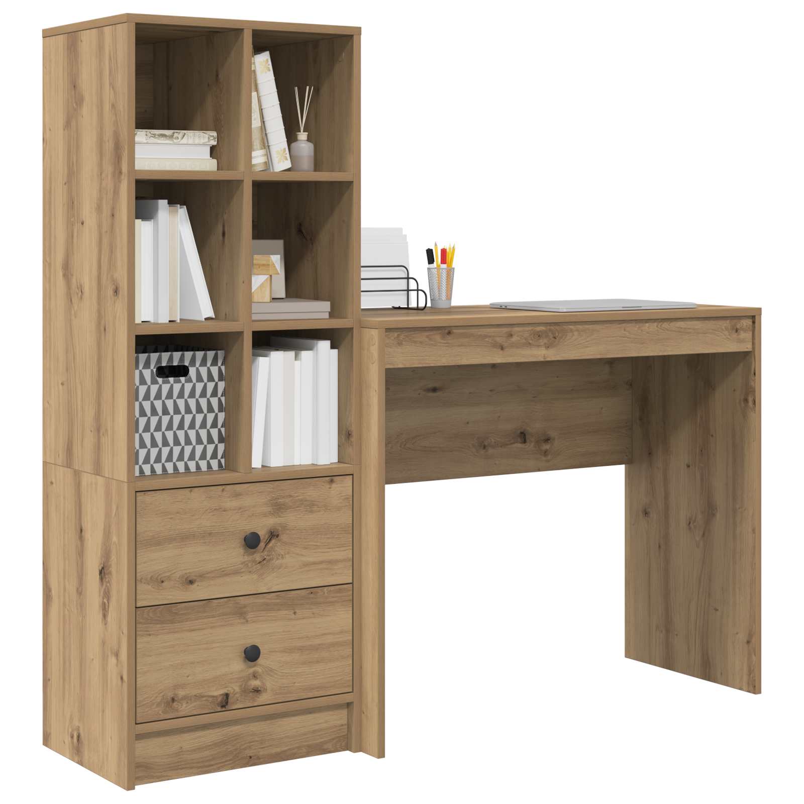 Bureau Chêne artisanal 135,5 x 40 x 127 cm 2 pc