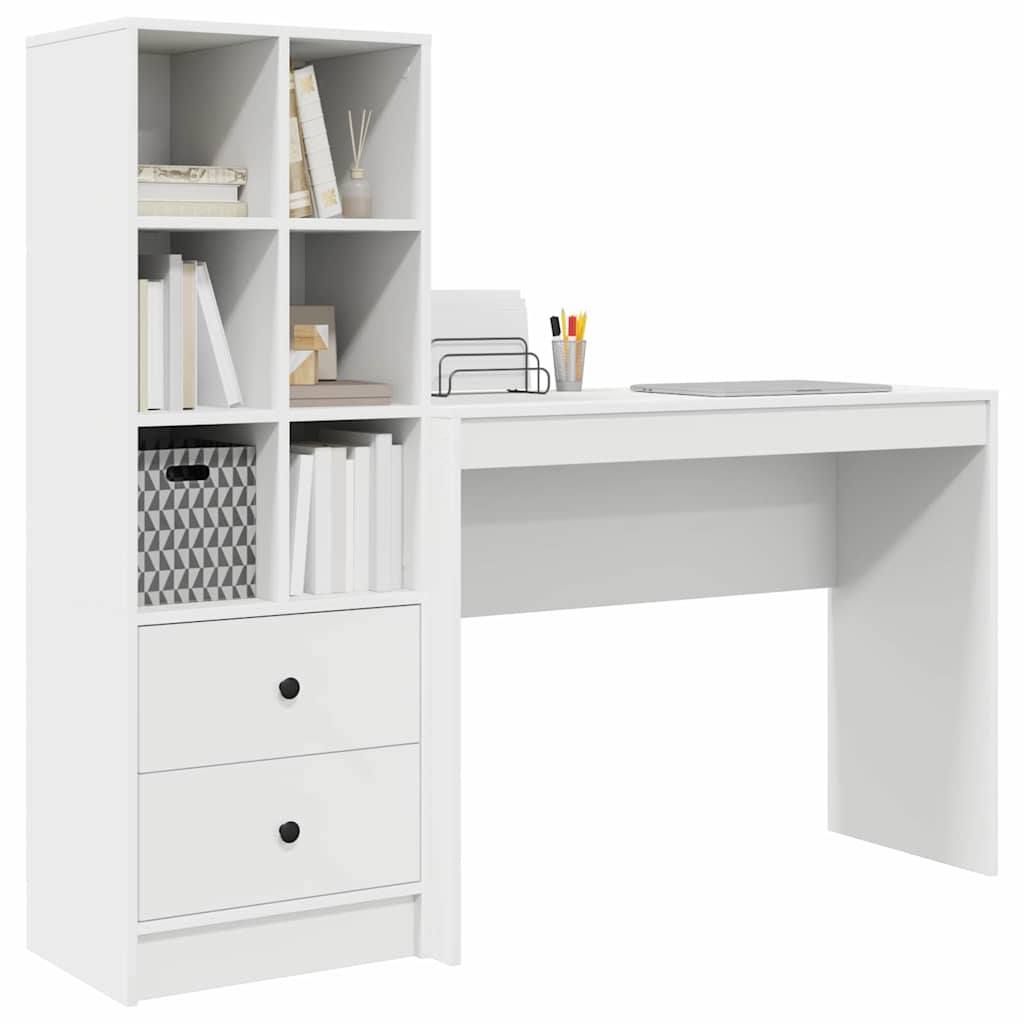 Bureau avec tiroir 2 pcs Blanc - XIOS